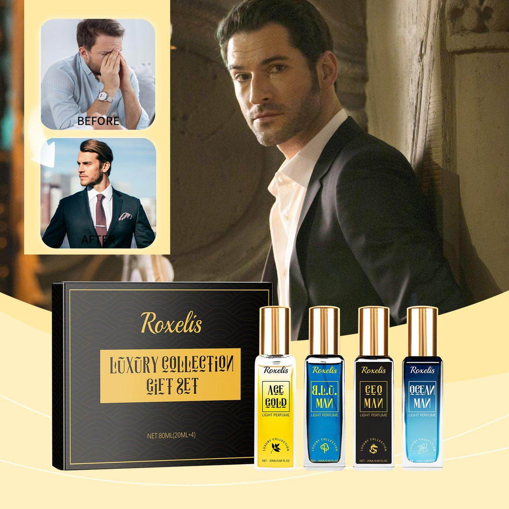 Roxelis™ Men’s Luxury Collection – 4 Scents of Power. One Signature